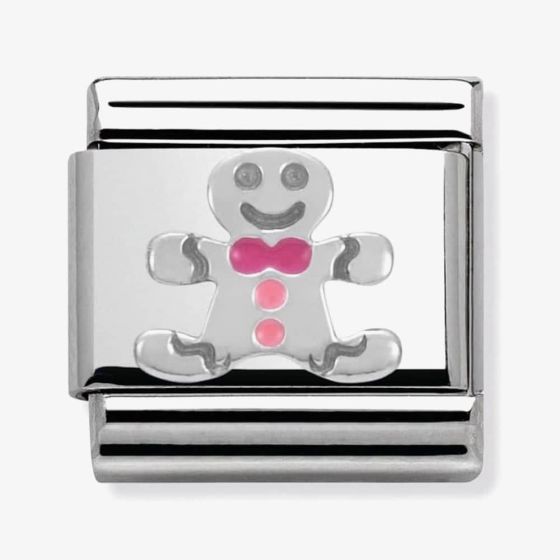 Nomination CLASSIC Silvershine Christmas Gingerbread Man Charm 330204/09