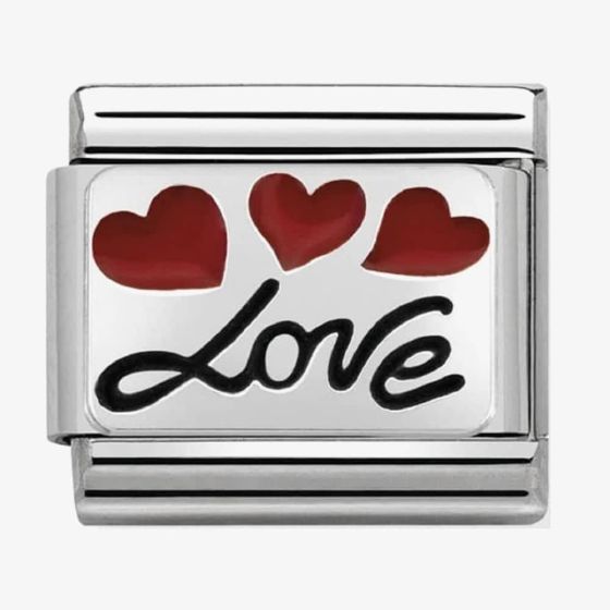 Nomination CLASSIC Silvershine Plates Love Charm 330208/06