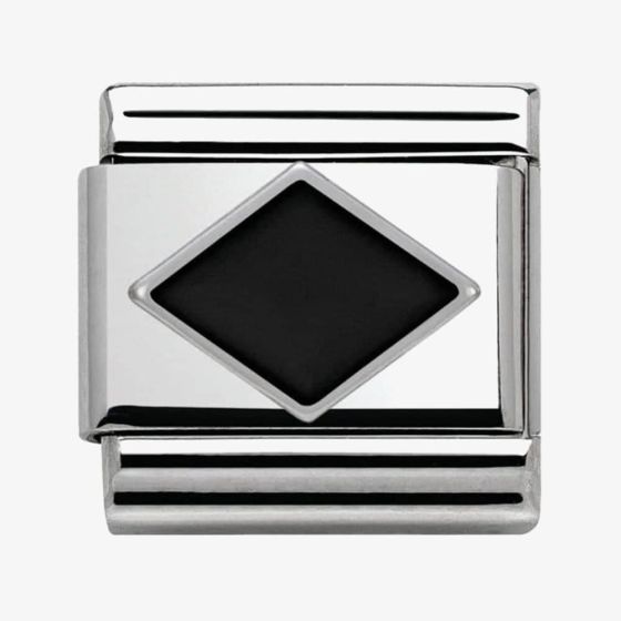 Nomination CLASSIC Silvershine Symbols Black Rhombus Charm 330202/10