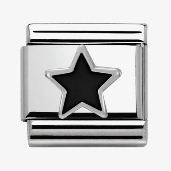 Nomination CLASSIC Silvershine Symbols Black Star Charm 330202/05