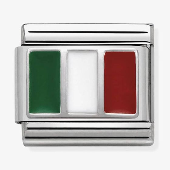 Nomination CLASSIC Silvershine Flags Italy Charm 330207/16