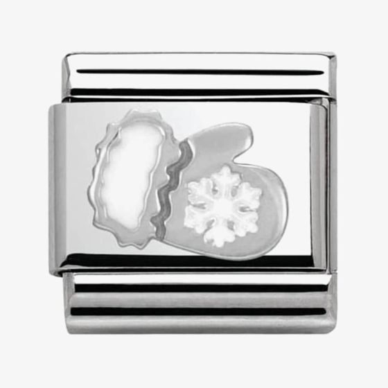 Nomination CLASSIC Silvershine Snowflake Mitten Charm 330204/03