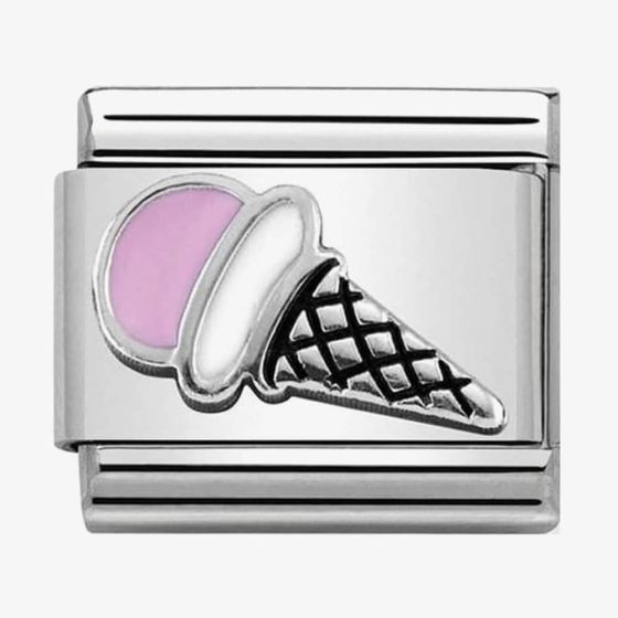 Nomination CLASSIC Silvershine Symbols Pink Ice Cream Charm 330202/44