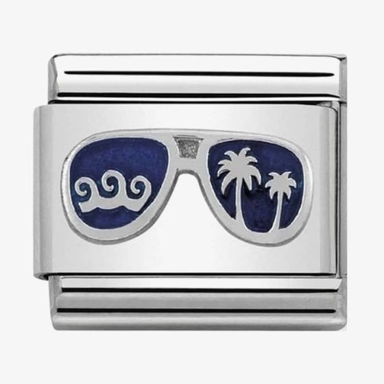 Nomination CLASSIC Silvershine Symbols Blue Miami Sunglasses Charm 330202/48