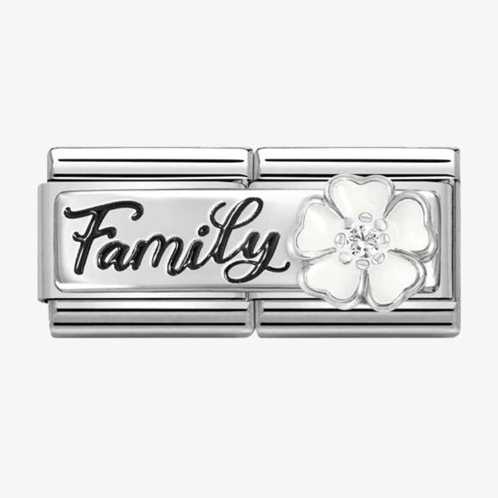 Nomination CLASSIC Silvershine Double Link Flower Family Charm 330734/17
