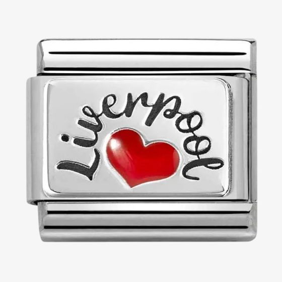 Nomination CLASSIC Silver Red Enamel Liverpool Heart Charm 330209/45