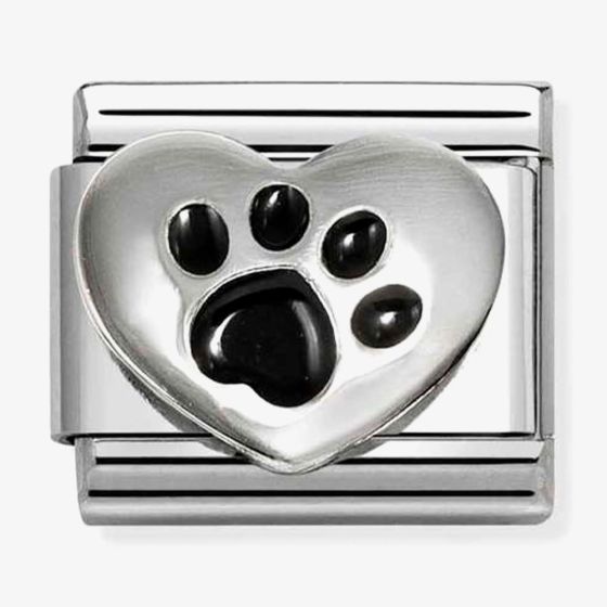 Nomination Composable Classic Heart with Black Paw Charm 330204/51
