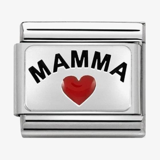 Nomination Classic Silver 'Mamma' Heart Charm 330208/34
