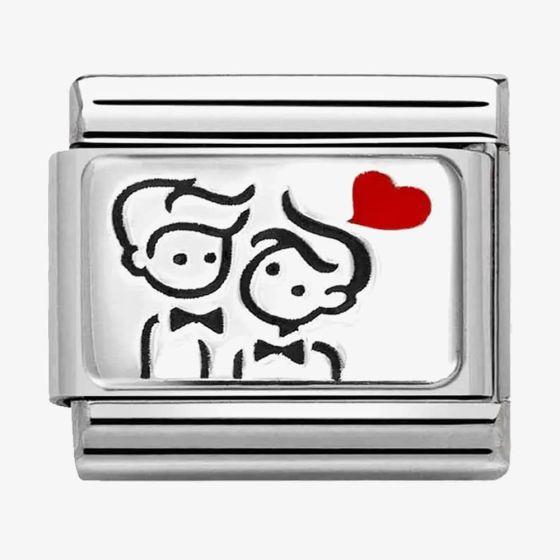 Nomination CLASSIC Composable Men with Heart Charm 33208/57