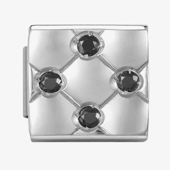 Nomination CLASSIC Royal Silver Black Stone Pattern Charm 140956/22