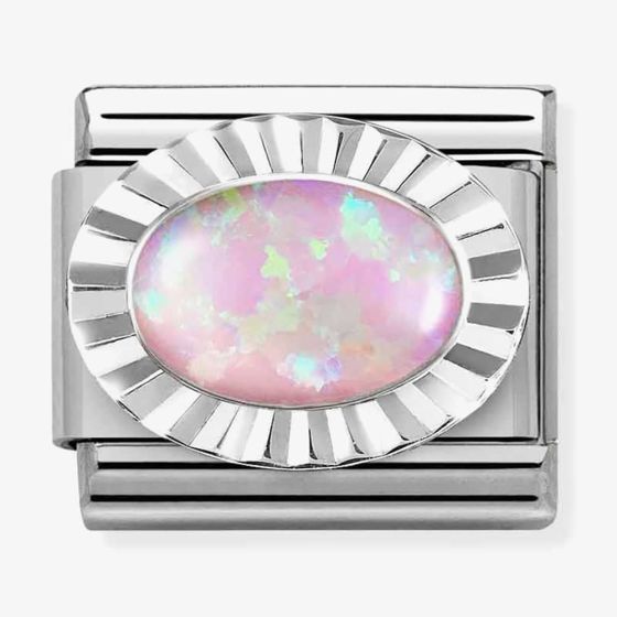 Nomination CLASSIC Composable Oval Pink Opal Fluted Bezel Charm 330507/38