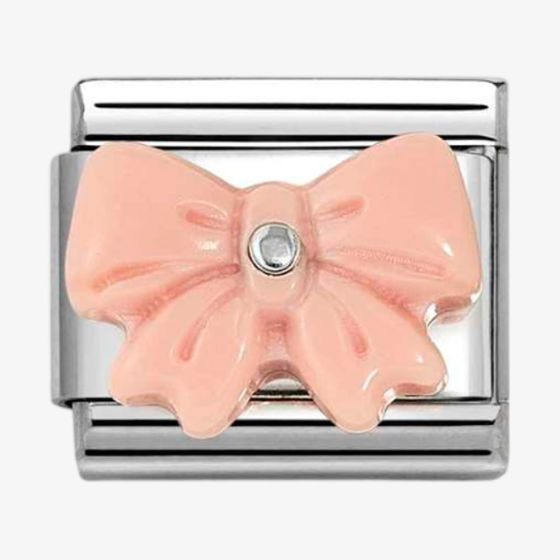 Nomination CLASSIC Silvershine Pink Bow Charm 330509/21