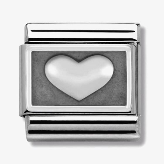 Nomination CLASSIC Silvershine Oxidised Heart Charm 330102/01
