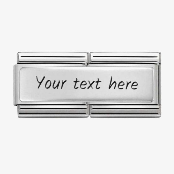Nomination CLASSIC Silvershine Engravable Smooth Double Charm 330710/01