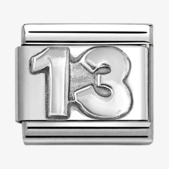 Nomination CLASSIC Silvershine Silver Number 13 Charm 330101/75