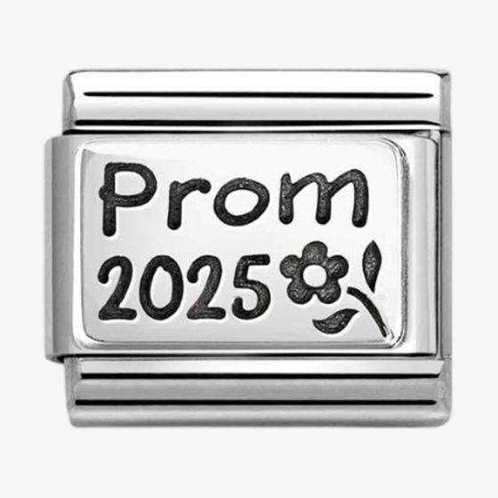 Nomination CLASSIC Silvershine Silver & Black Prom 2025 Flower Charm 330109/64