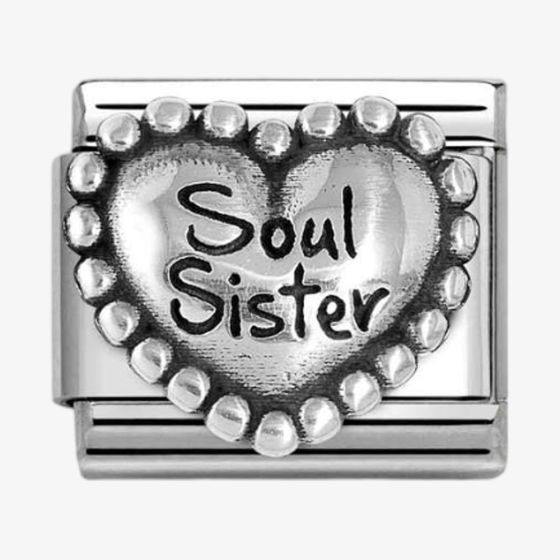 Nomination CLASSIC Silvershine Silver Beaded Heart Soul Sister Charm 330101/82