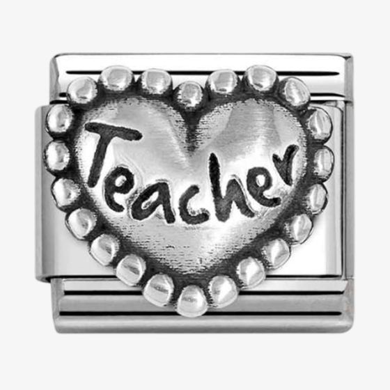 Nomination Stainless Steel & Silver Teacher Bead Heart Charm 330101/89