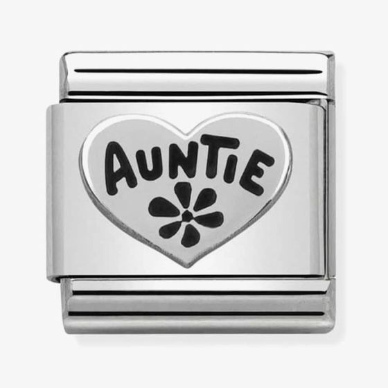 Nomination CLASSIC Silvershine Oxidised Symbols Auntie Heart Charm 330101/17