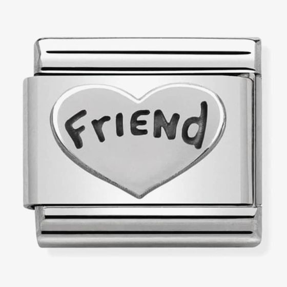Nomination CLASSIC Silvershine Friend Heart Charm 330101/18