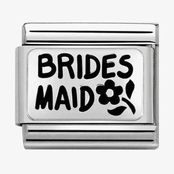 Nomination CLASSIC Silvershine Plates Oxidised Bridesmaid Charm 330102/49