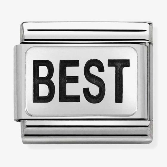 Nomination CLASSIC Silvershine Oxi Plates BEST Charm 330109/27