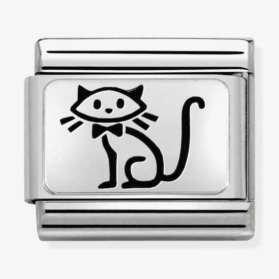 Nomination CLASSIC Oxidised Steel 'Family Cat' Charm 330109/53