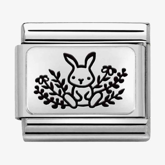 Nomination CLASSIC Composable Plates Rabbit with Flowers Charm 330111/20