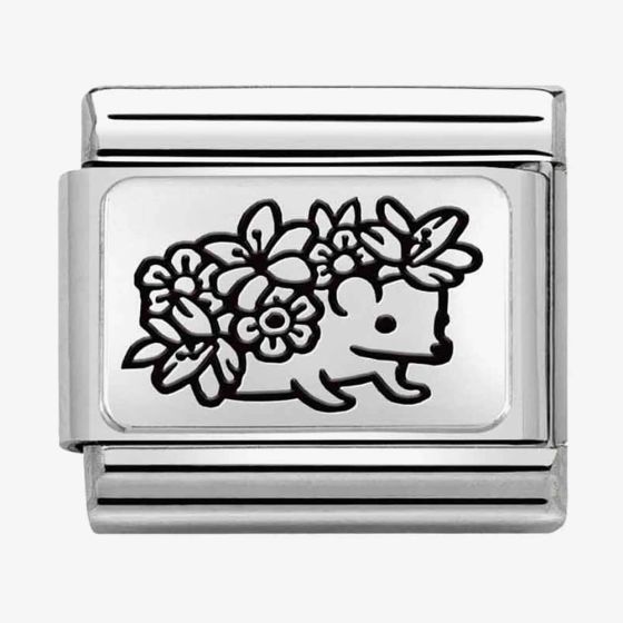 Nomination CLASSIC Composable Plates Hedgehog with Flowers Charm 330111/29