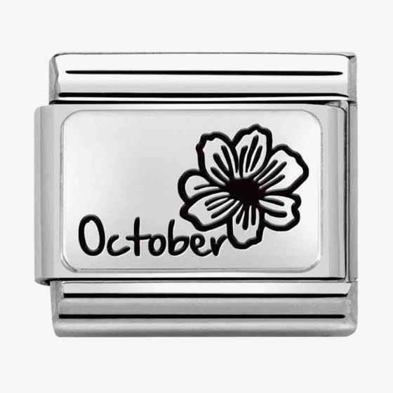 Nomination CLASSIC Composable Plates October Flower Charm 330112/22