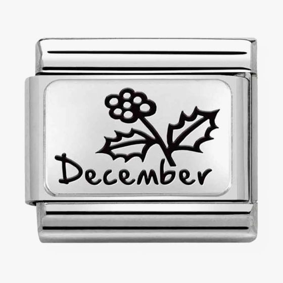 Nomination CLASSIC Composable Plates December Flower Charm 330112/24