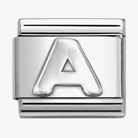 Nomination CLASSIC Composable Oxidised Silver Letter A Charm 330113/01