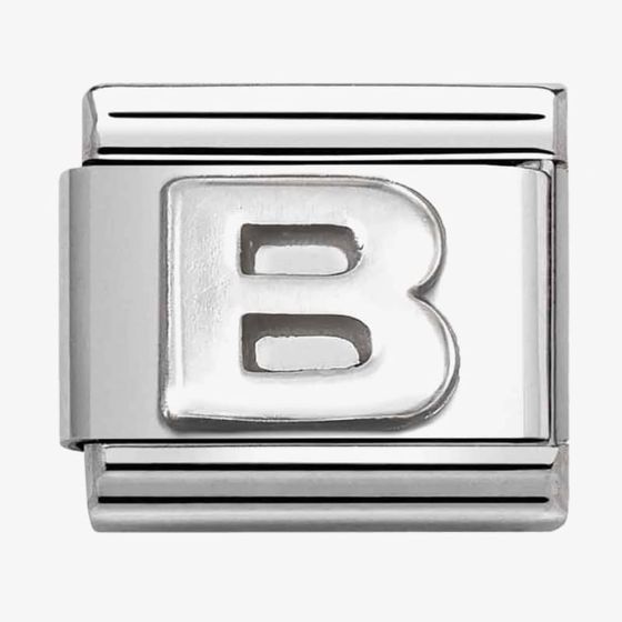 Nomination CLASSIC Composable Oxidised Silver Letter B Charm 330113/02