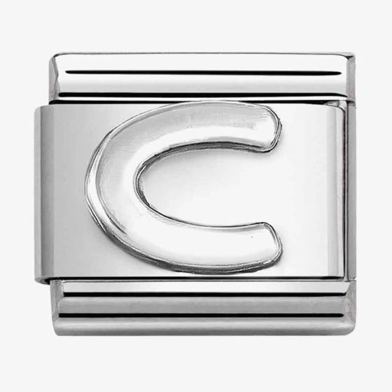 Nomination CLASSIC Composable Oxidised Silver Letter C Charm 330113/03