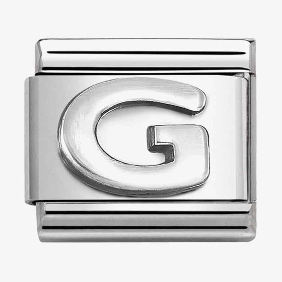 Nomination CLASSIC Composable Oxidised Silver Letter G Charm 330113/07