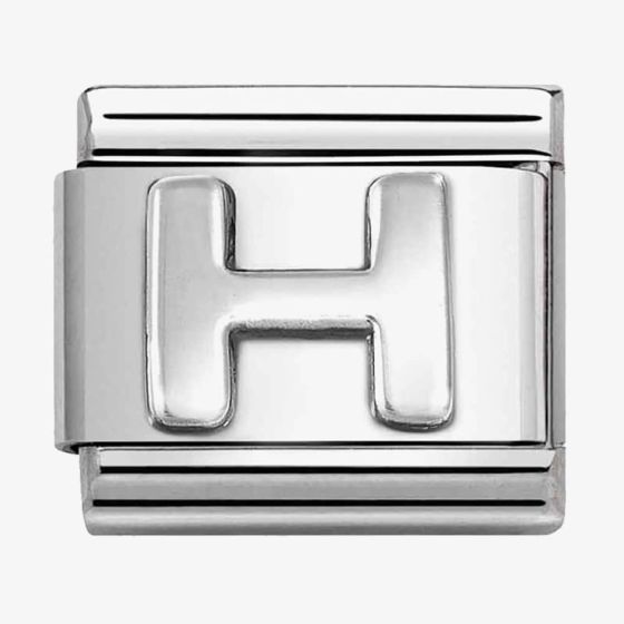 Nomination CLASSIC Composable Oxidised Silver Letter H Charm 330113/08