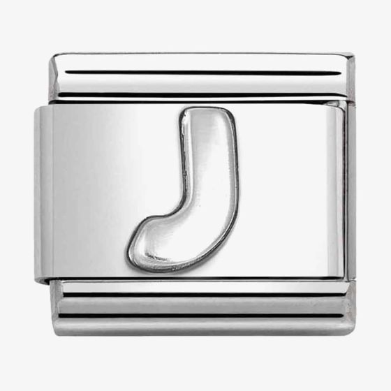 Nomination CLASSIC Composable Oxidised Silver Letter J Charm 330113/10