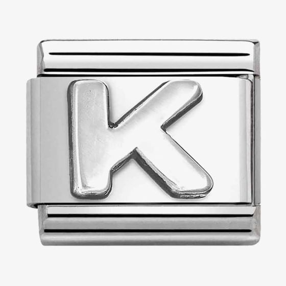 Nomination CLASSIC Composable Oxidised Silver Letter K Charm 330113/11