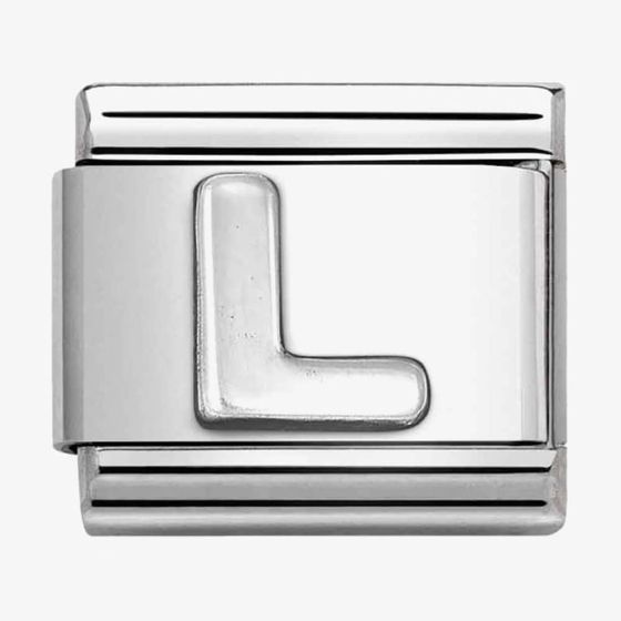 Nomination CLASSIC Composable Oxidised Silver Letter L Charm 330113/12
