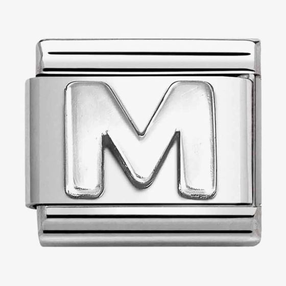 Nomination CLASSIC Composable Oxidised Silver Letter M Charm 330113/13