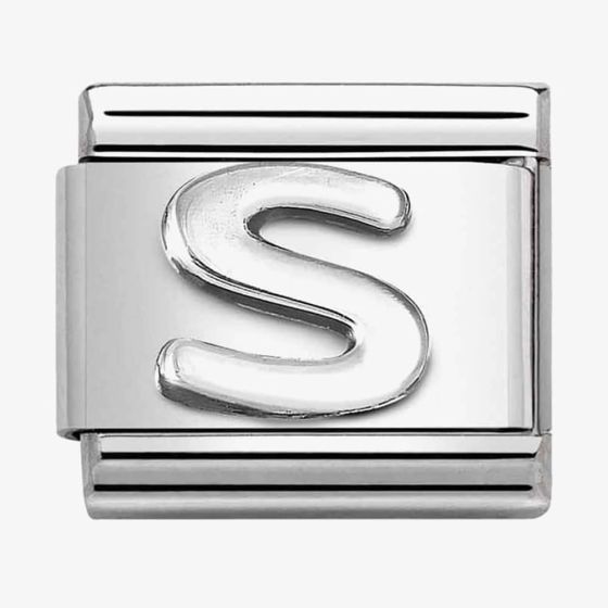 Nomination CLASSIC Composable Oxidised Silver Letter S Charm 330113/19