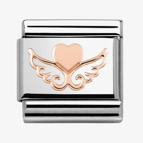 Nomination CLASSIC Rose Gold Symbols Heart With Wings Charm 430104/01