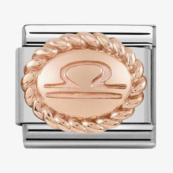 Nomination CLASSIC Rose Gold Oval Zodiac Libra Charm 430109/07