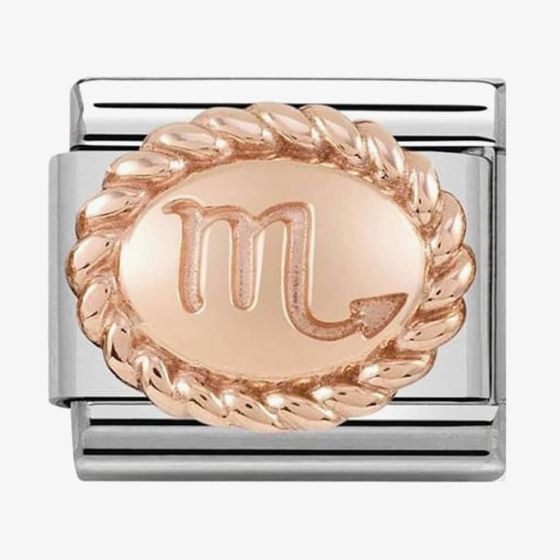 Nomination CLASSIC Rose Gold Oval Zodiac Scorpio Charm 430109/08
