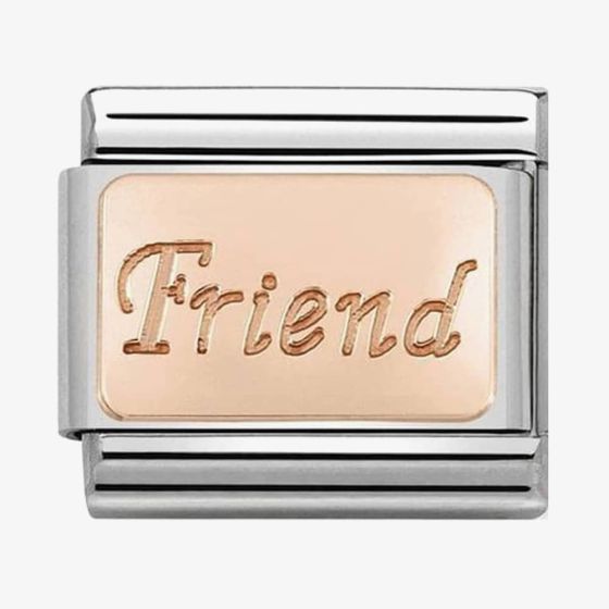 Nomination CLASSIC Rose Gold Engraved Friend Charm 430108/14