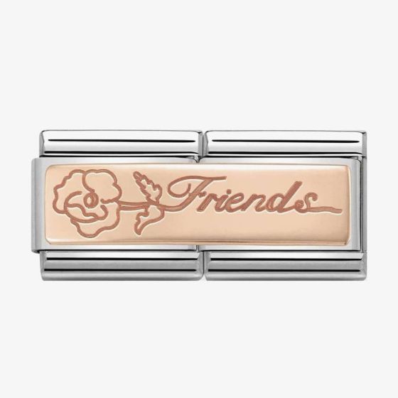Nomination CLASSIC Rose Gold Double Friends With Flower Charm 430710/16