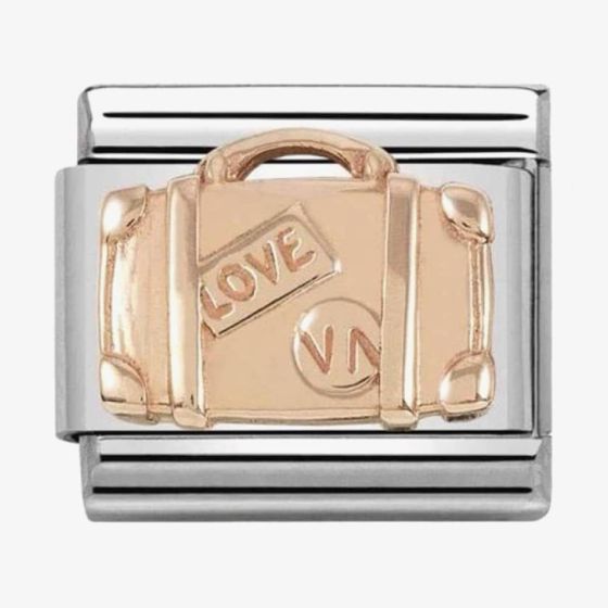 Nomination CLASSIC Rose Gold Symbols Engraved Suitcase Charm 430102/07