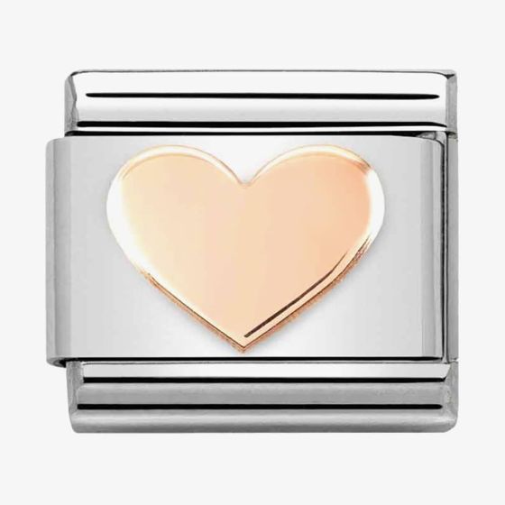 Nomination CLASSIC Composable Romance Flat Heart Charm 430104/37