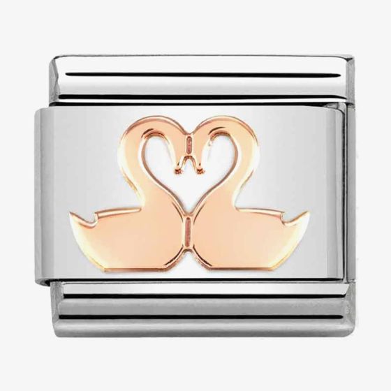 Nomination CLASSIC Composable Romance Double Swans Charm 430104/40