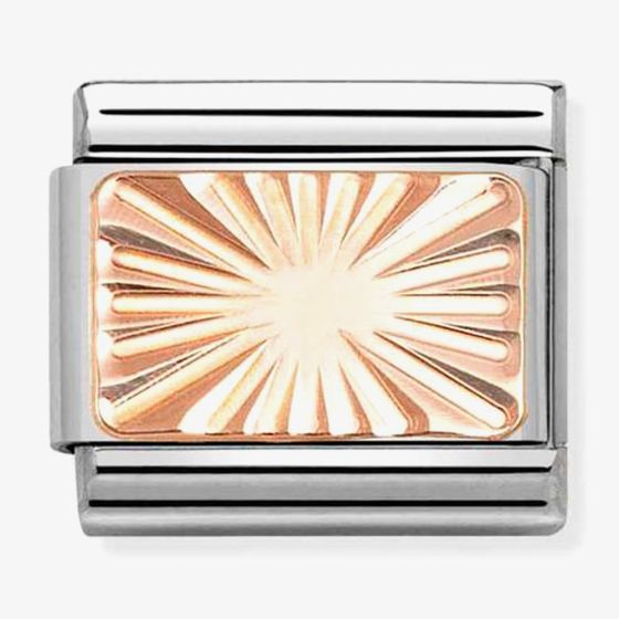 Nomination Classic Plates Rose Gold Diamond Detail Charm 430101/56 *
